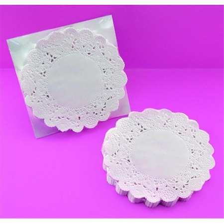 Pen2Paper Paper Die-Cut Round Lace Dolly; White; 8 In. Pack - 100 PE1206109